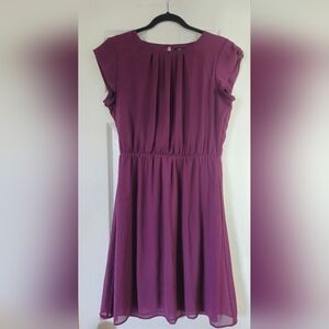 Reitmans Size M Elegant Purple Chiffon  Dress